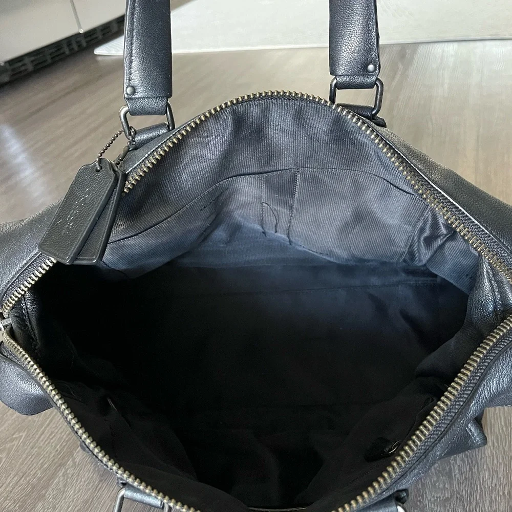 EUC!!! Coach Rhyder 1941 Collection Black Pebbled Leather Satchel Handbag - Picture 12 of 14